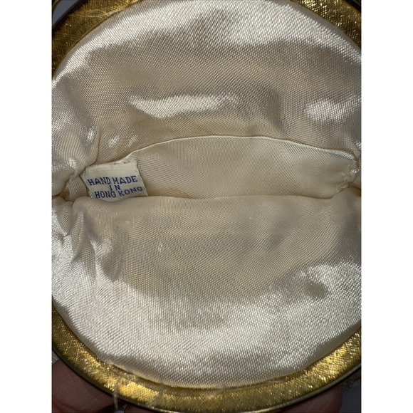 Vintage Handmade Purse Beaded Sequins Cream Gold Chain Clasp Hong Kong‎ - Picture 4 of 6